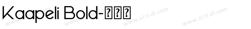 Kaapeli Bold字体转换